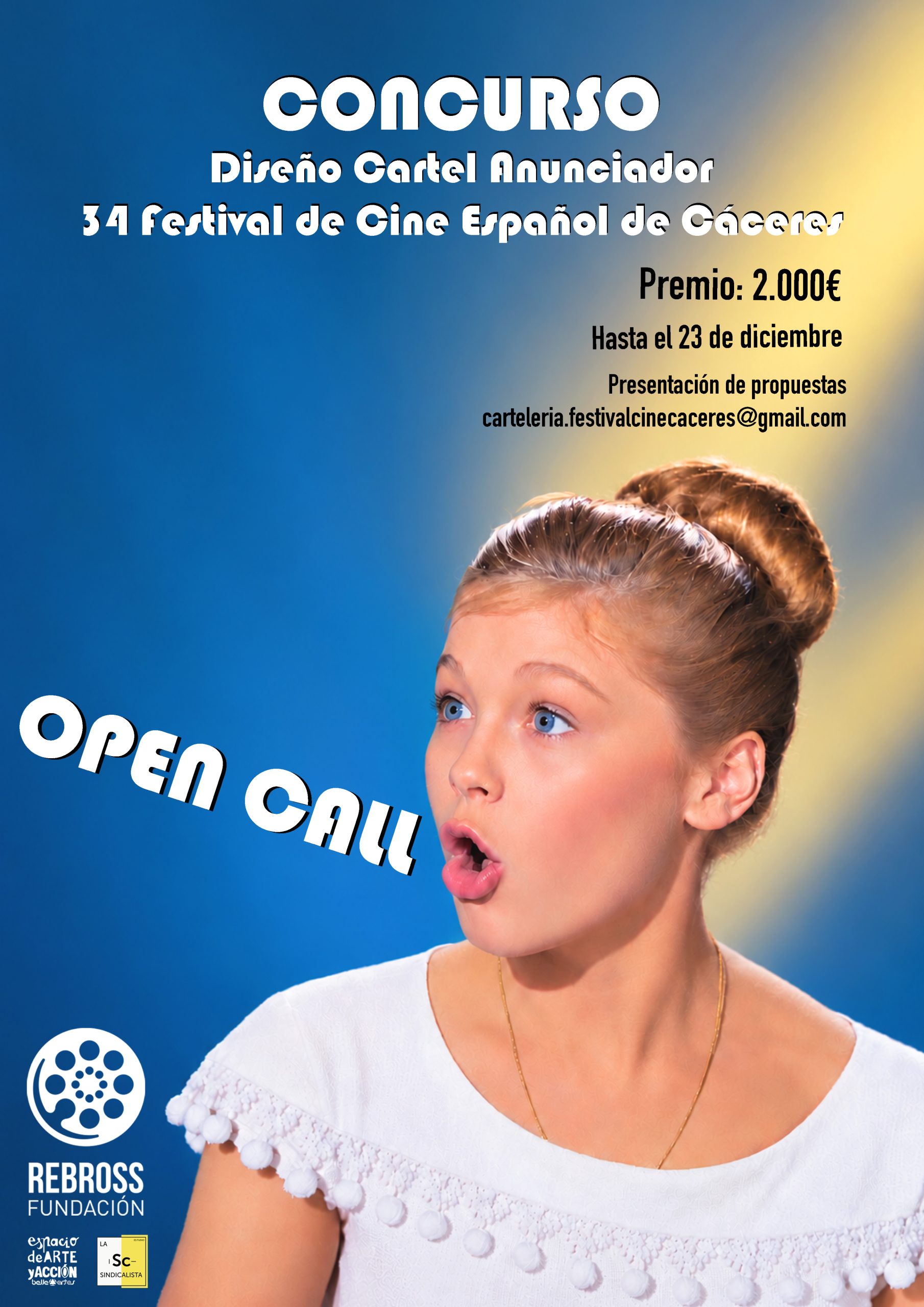 CARTEL OPEN CALL CONCURSO FESTIVAL CINE ESPAÑOL 2027